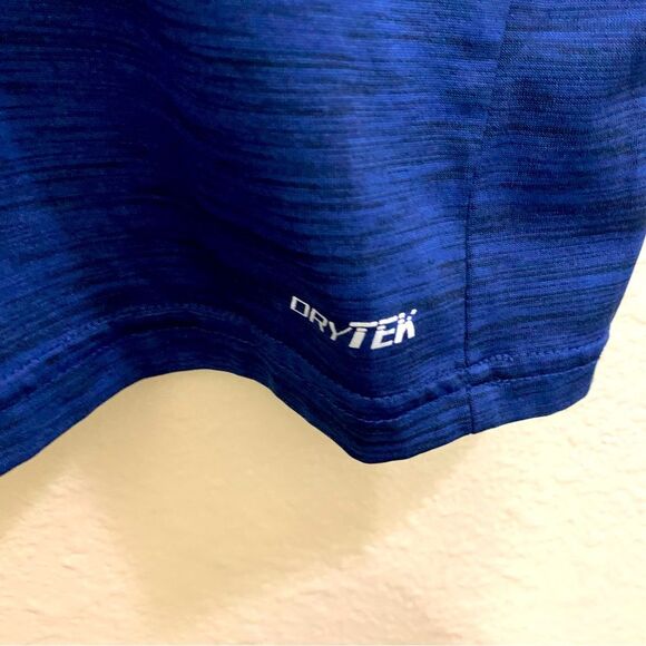 TEK GEAR DriTek Polo Men’s XL Blue Black Heather Short Sleeve Two Button. - Picture 5 of 11